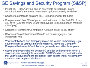 GE Savings & Security Program (S&SP) Details & Benefits