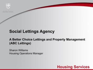 Sharon Williams, ABC Social Lettings Agency Presentation
