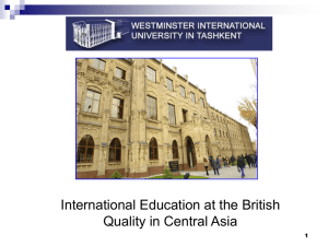 WIUT: International Education in Central Asia