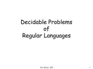 Decidable problems on Regular and Context