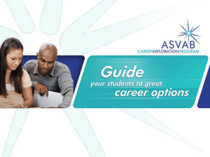 Overview Presentation - ASVAB Career Exploration Program