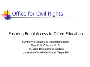 Minority Students In Special and Gifted Education as it