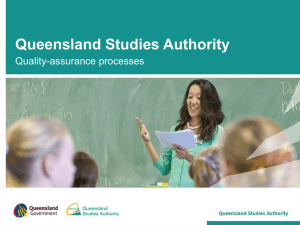 Quality-assurance processes in Years 11-12 2010