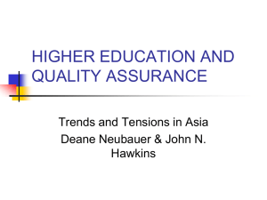 higher education and quality assurance - East