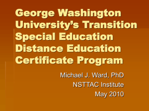 George Washington University`s Transition Special