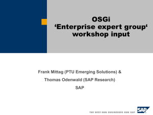 SAP - OSGi