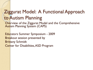 Ziggurat Model: Autism Planning & Intervention Strategies
