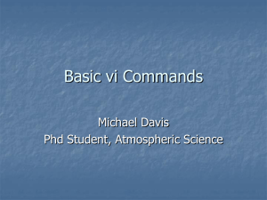 Basic vi Commands Presentation
