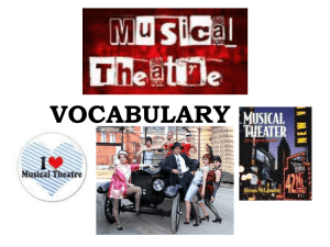Musical Theatre Vocabulary & Types of Musicals Presentation