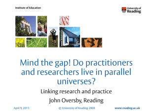 Mind the gap! - Science Learning Centres