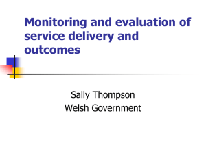Service Delivery Monitoring & Evaluation: Welsh Government KPIs