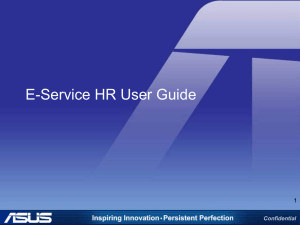 E-Service HR User Guide: Leave, Absence, and Calendar