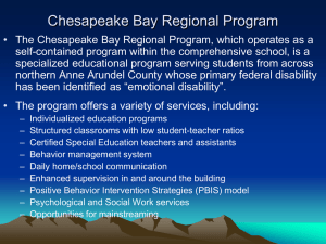 Chesapeake Bay Regional Program - Anne Arundel County Public