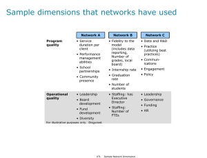Network segmentation criteria
