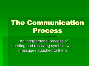 The Communication Process