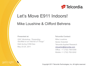 Let`s Take E911 Indoors