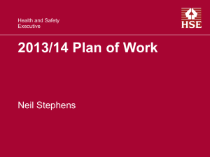 Construction Plan of Work for 2013-14