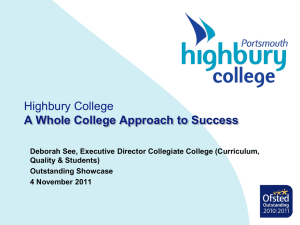A Whole College Approach to Success