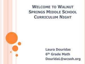 Math Curriculum Night 2014