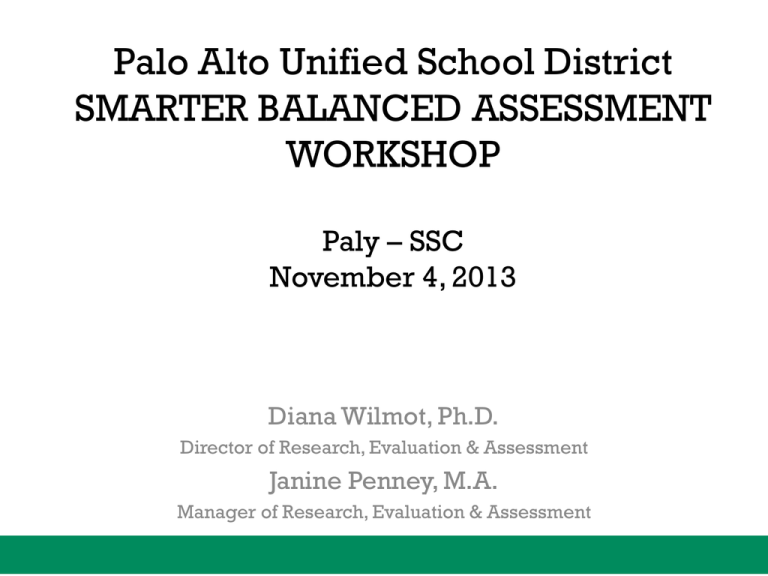 What Is The Smarter Balanced Assessment System 