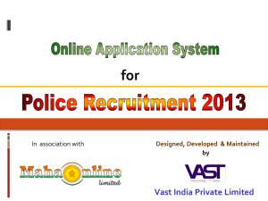 Online Application System (OAS)