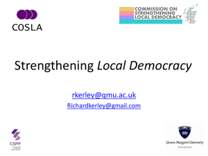 Strengthening Local Democracy