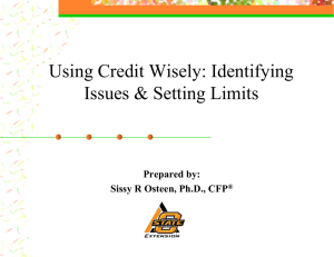 Using Credit Wisely