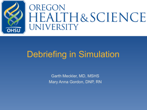 Debriefing in Simulation