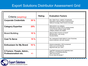 Distributor Assessment Scorecard