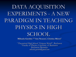 DATA ACQUISITION EXPERIMENTS - A NEW PARADIGM