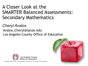 Secondary Math - Common Core State Standards