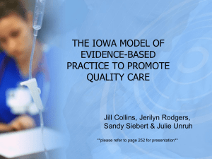 Iowa Model of Evidence-Based Practice for Quality Care