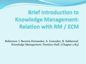 Introduction to Knowledge Management