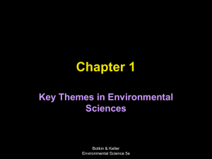 Chapter 1 Key Themes in Environmental Sciences