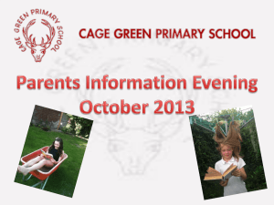 Parents Information Evening Presentation October 2013