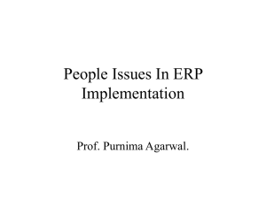 People Issues In ERP Implementation by Prof. Purnima
