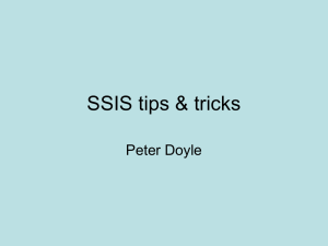 SSIS tips & tricks