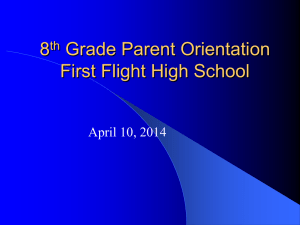 8th Grade Parent Orientation 2014