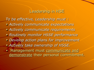 Contractor Leadership will actively communicate