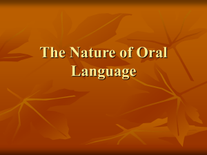 Oral Language: Definition, Characteristics & Usage