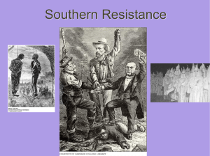 Post Civil War Reconstruction