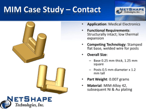 MIM Case Study - Key - Net Shape Technologies