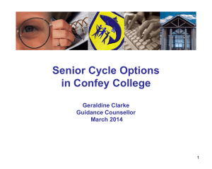 Senior Cycle Options in Confey College