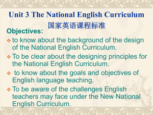 National English Curriculum in China: Overview & Objectives