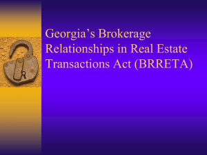 Georgia Real Estate Brokerage Relationships Act (BRRETA)
