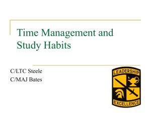 Time Management and Study Habits