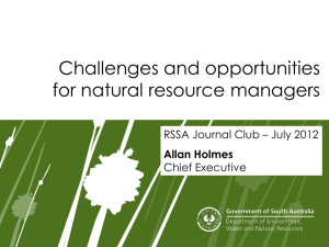 Challenges and opportunities for Natural Resource Managers (ppt