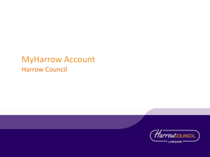 My Harrow Account - West London Alliance