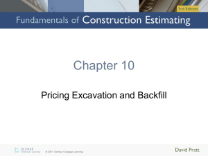 Chapter 10: Pricing Excavation and Backfill