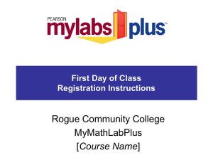 MyMAth Lab with Login Instructions